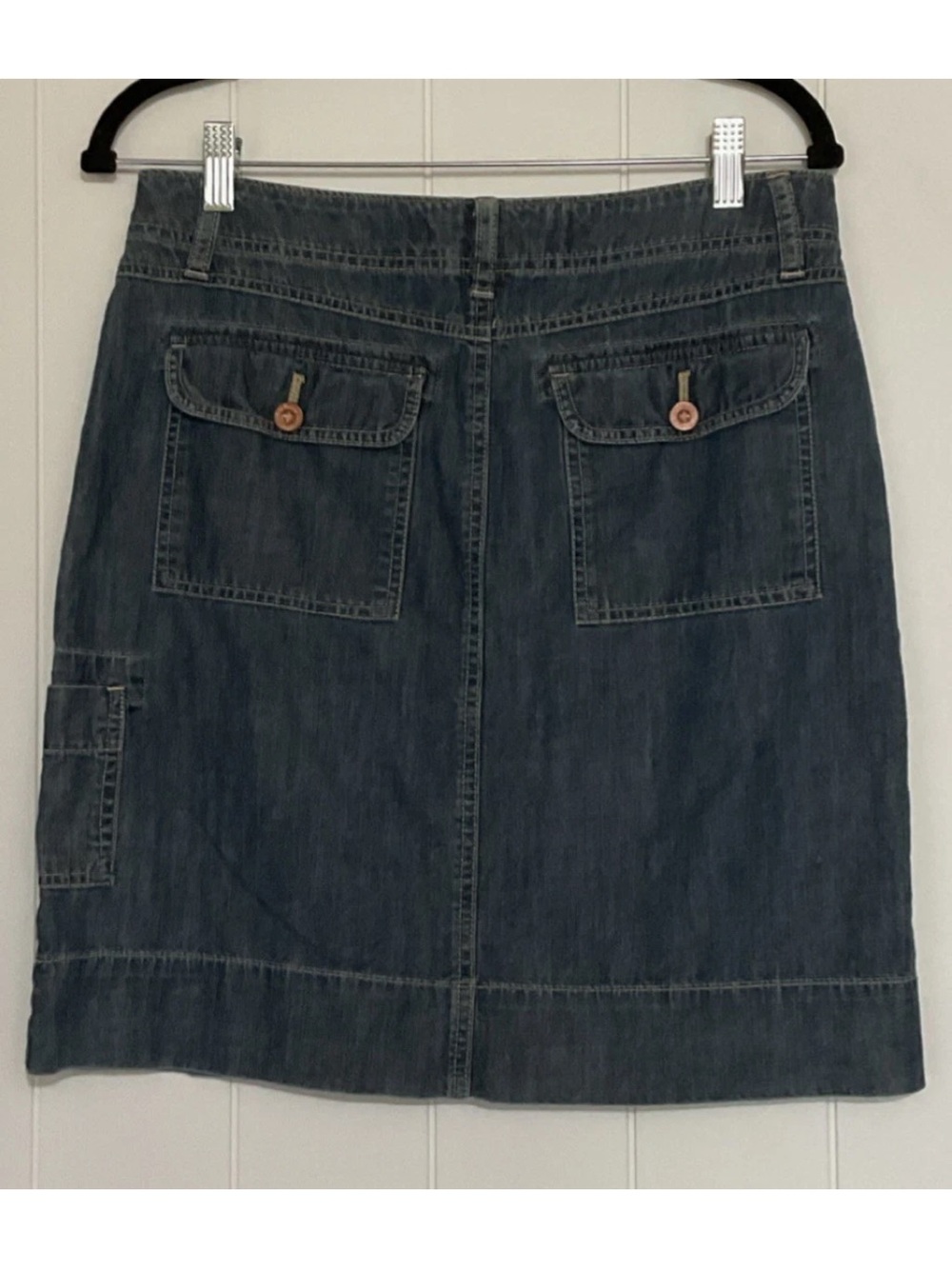 G.H. Bass & Co. Blue Denim Utility Mini Skirt - Picture 3 of 7